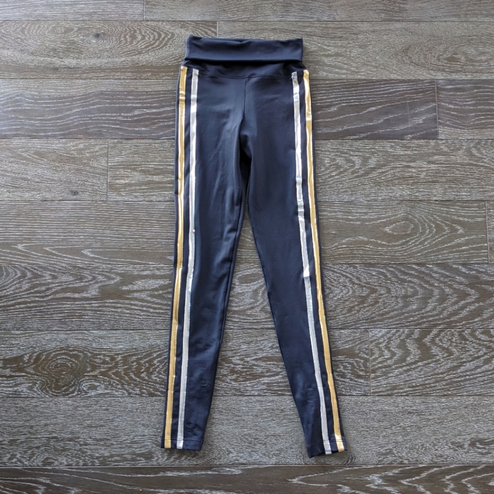 Beach Riot Jade Gold Stripe Leggings Size XS - Picture 2 of 10